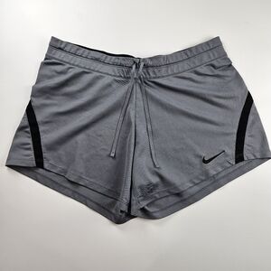 Nike Women's Medium Athletic Shorts Gray Black Running